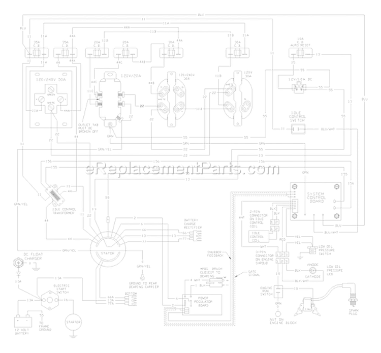 Page F Diagram and Parts List for 1019-3  Briggs and Stratton Generator